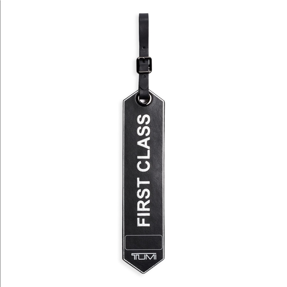 Tumi First Class Leather Luggage Tag NWT